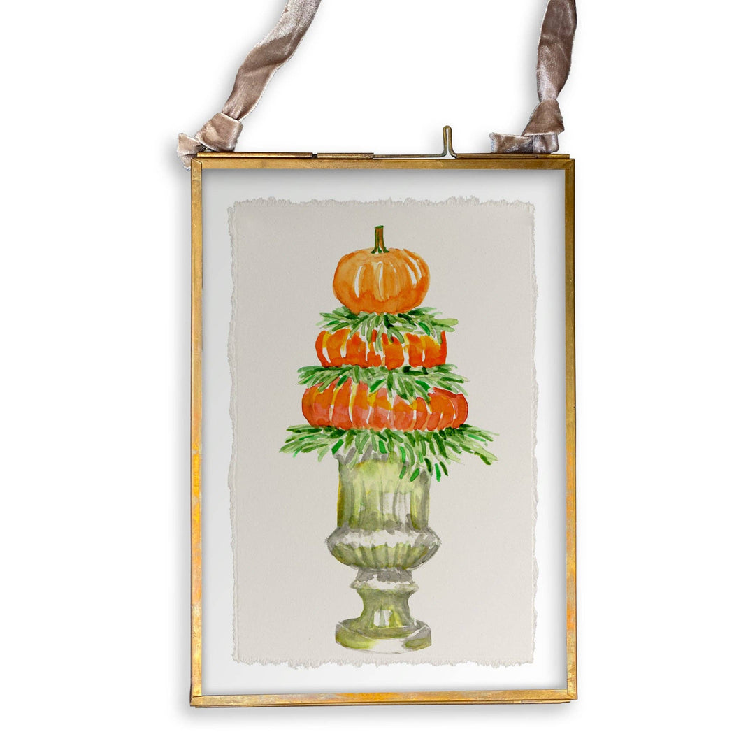 Pumpkin Topiary: Dishtowel