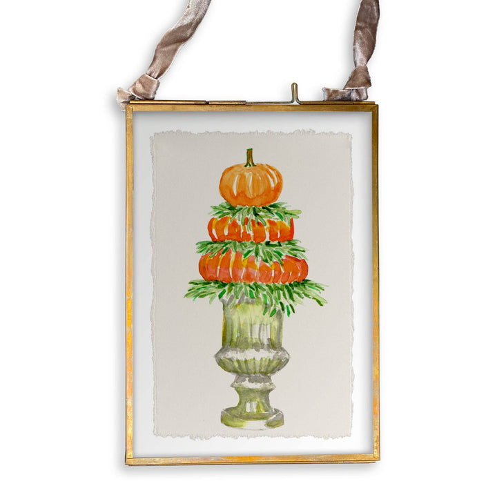 Pumpkin Topiary: Dishtowel