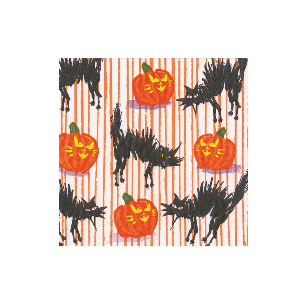 Halloween Cats Cocktail Napkins