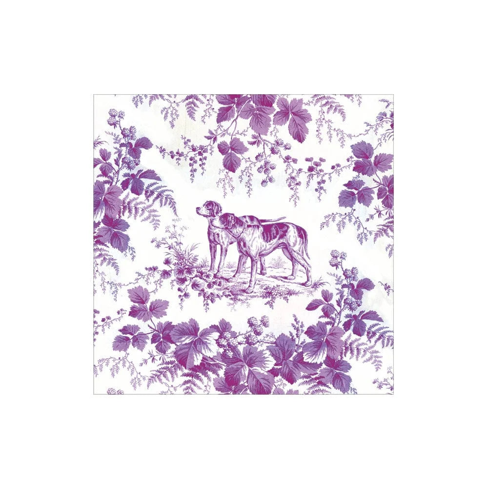 Hunting Toile Cocktail Aubergine