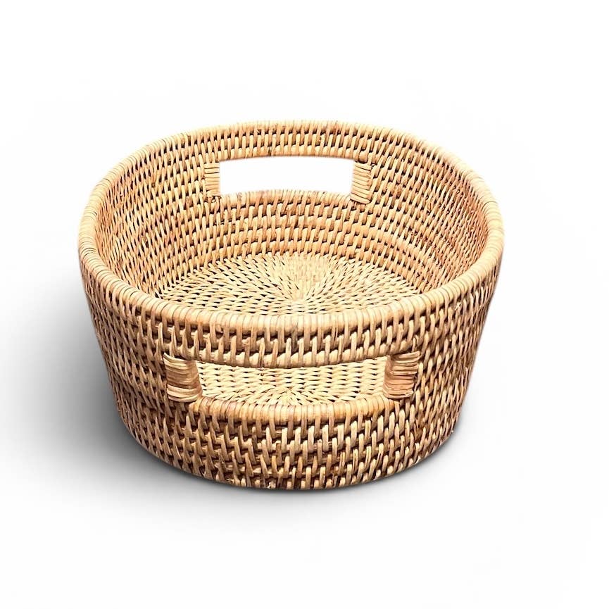 Oval  Bread Tray w/ Handle - 13x9x4&