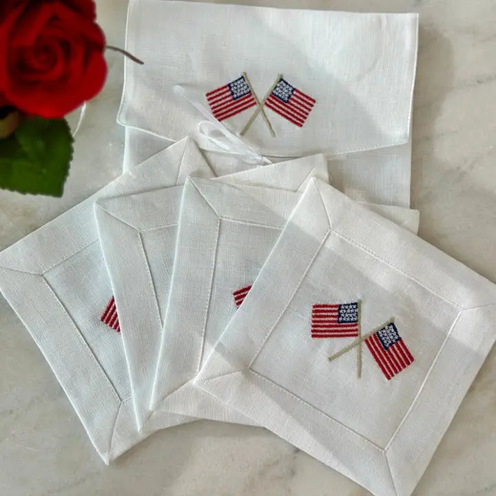 American Flags Cocktail Napkin Set