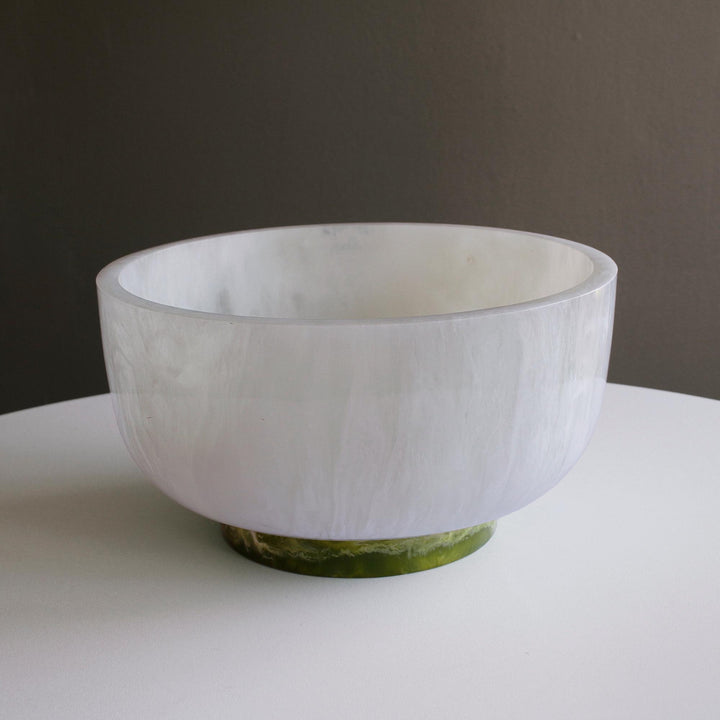 Rio White &amp; Green Bowls