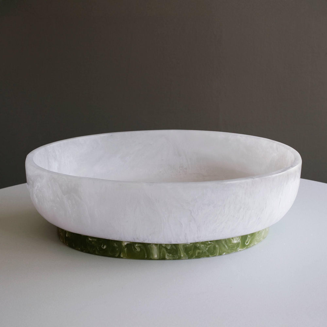 Rio White &amp; Green Bowls