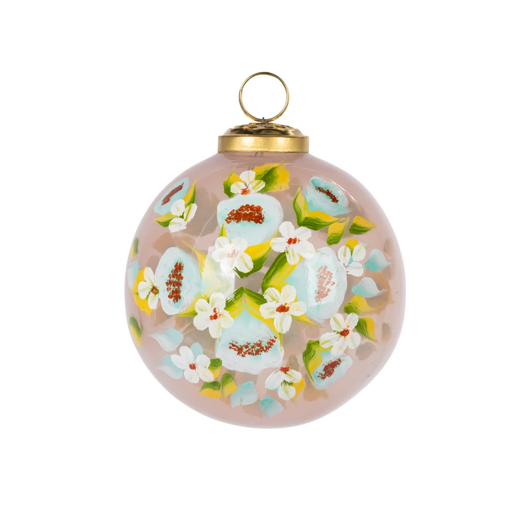 Translucent Pink Floral Ornament