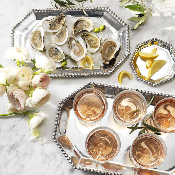 Pearled Octagonal Canape Plate
