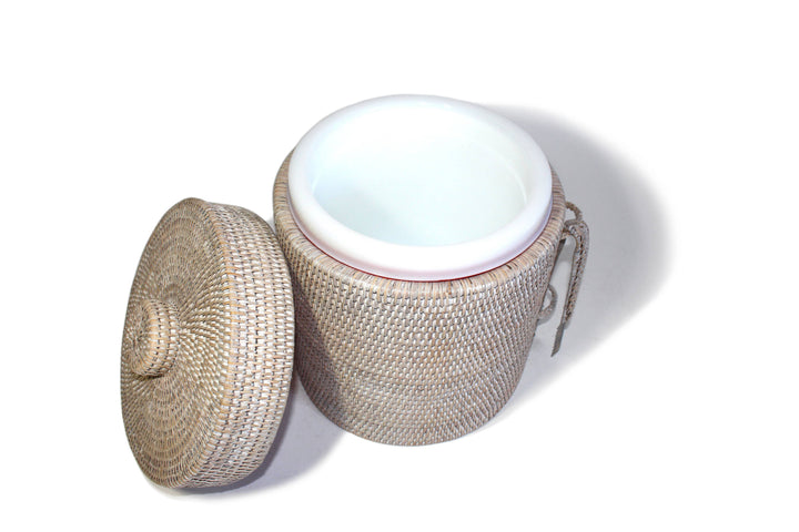 Round Ice Bucket  w/ Thermos Liner (Large) - AB 10.25&