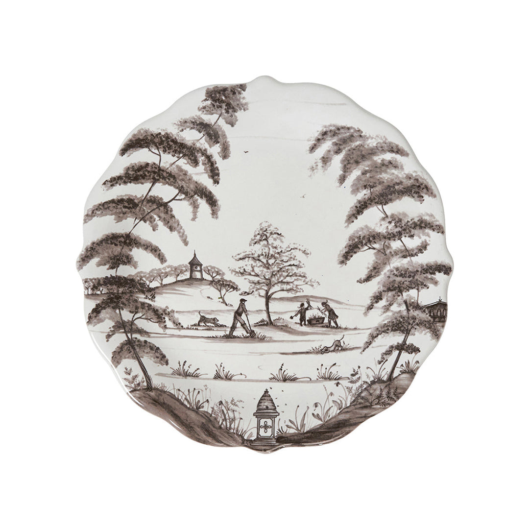 Country Estate Party Plate Assorted Set/4 - Flint Grey, close-up detail