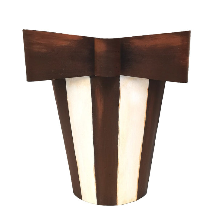 Chocolate Striped Bow Pocket
