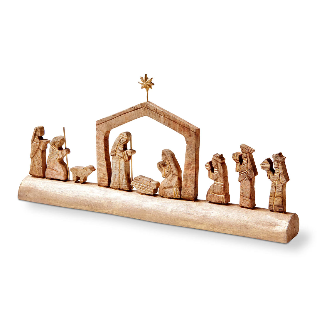 Carved Wood Nativity