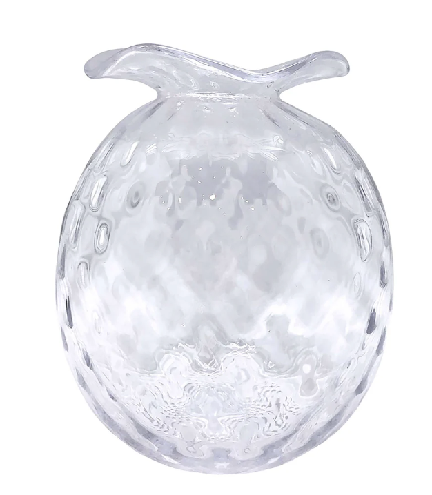 Clear Pineapple Texture Bud Vase
