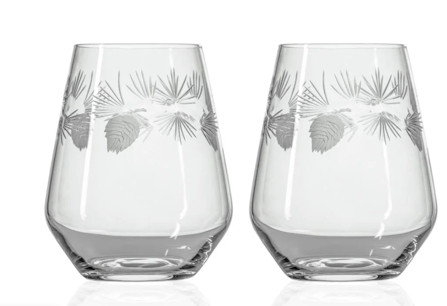 Icy Pine Stemless Wine S/2