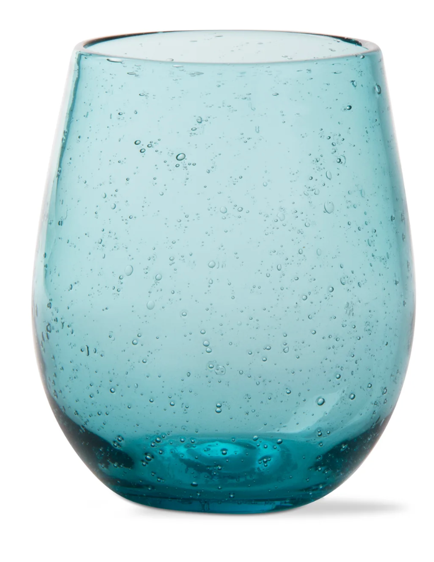 Bubble Glass Stemless Wine S/2