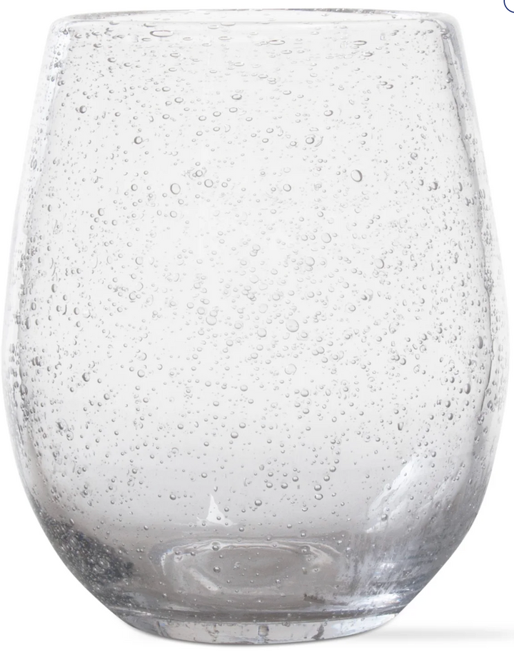 Bubble Glass Stemless Wine S/2