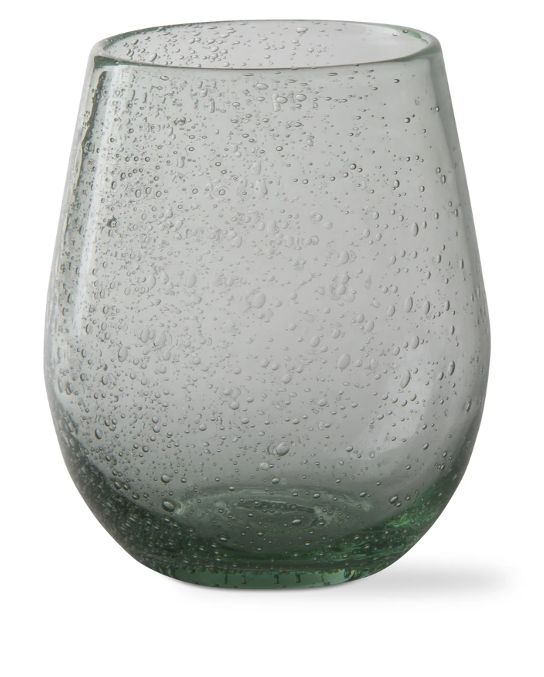 Bubble Glass Stemless Wine S/2