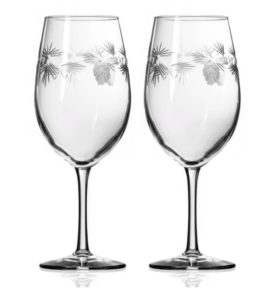 Icy Pine 18 oz. All Purpose Wine w/Stem Set/2