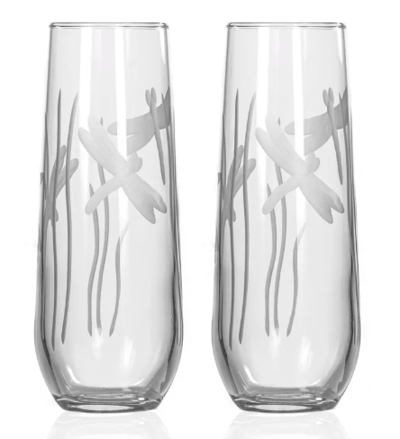 Dragonfly Stemless Champagne Set/2