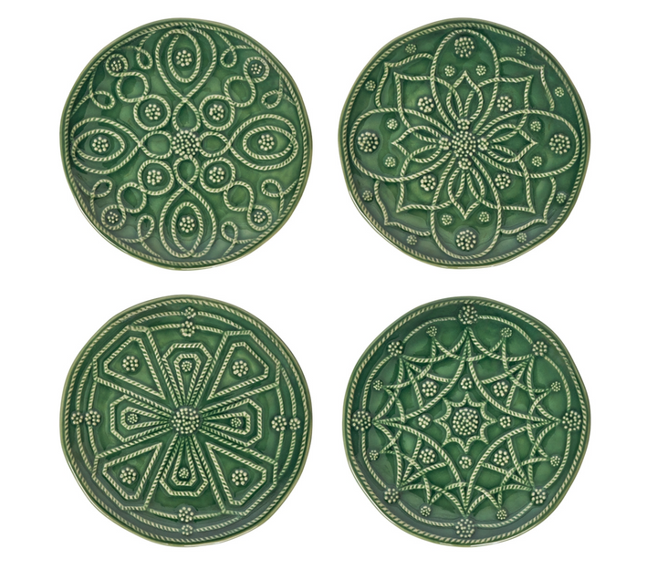 Jardins Du Monde Side/Cocktail Plate Assorted Set/4