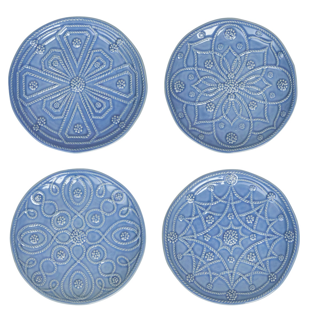 Jardins Du Monde Side/Cocktail Plate Assorted Set/4