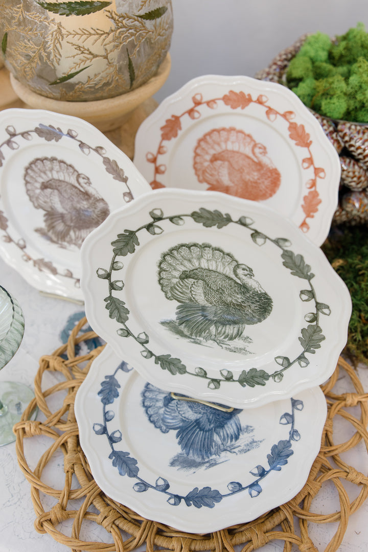 Turkey Melamine Scalloped Plate