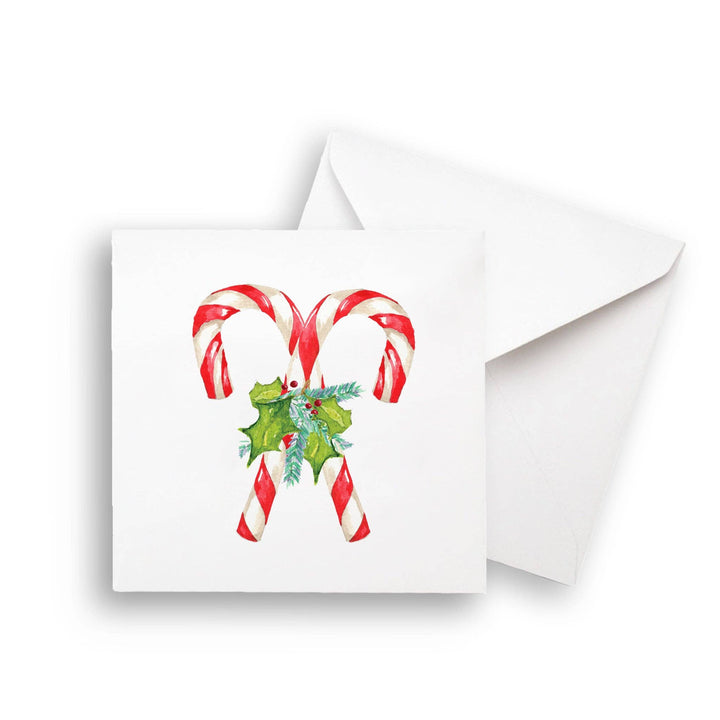 Candy Canes with Greens: Dishtowel / -