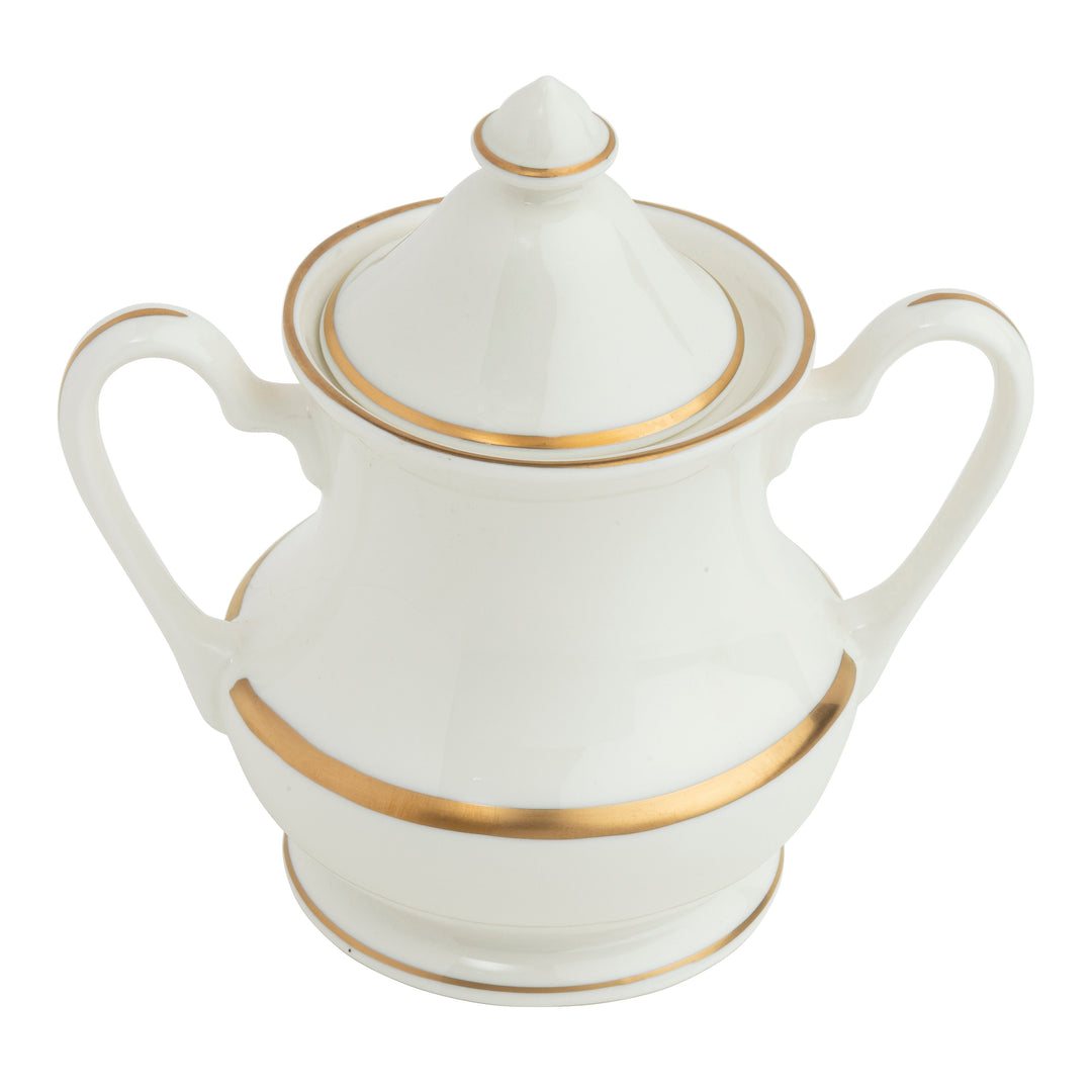 White Gold Bracelet Sugar Dish and Cover