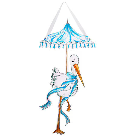 Boy Stork Door Hanger