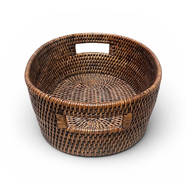 Oval  Bread Tray w/ Handle - 13x9x4&