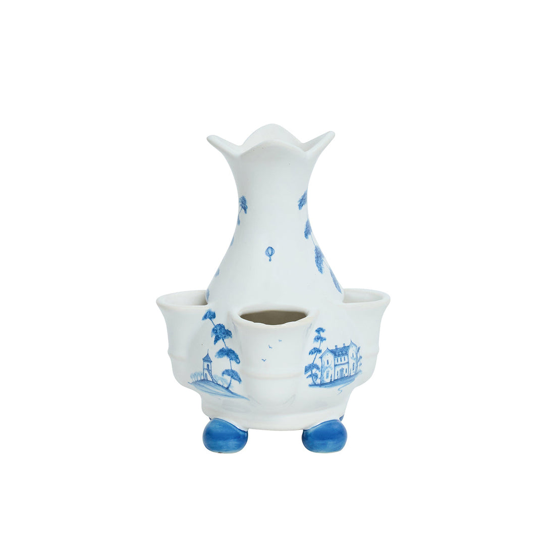 Country Estate 6" Tulipiere Vase - Delft Blue - alternate angle