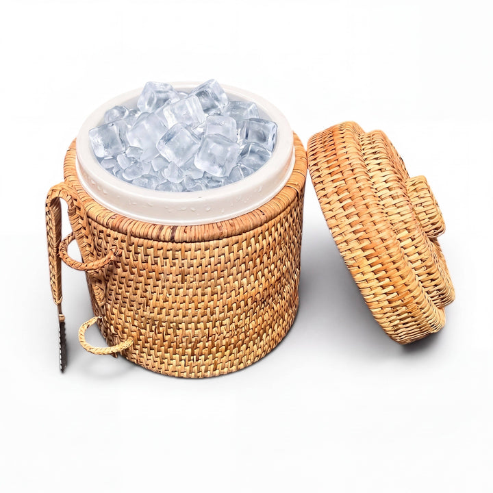 Round Ice Bucket  w/ Thermos Liner - AB 8x8x10&