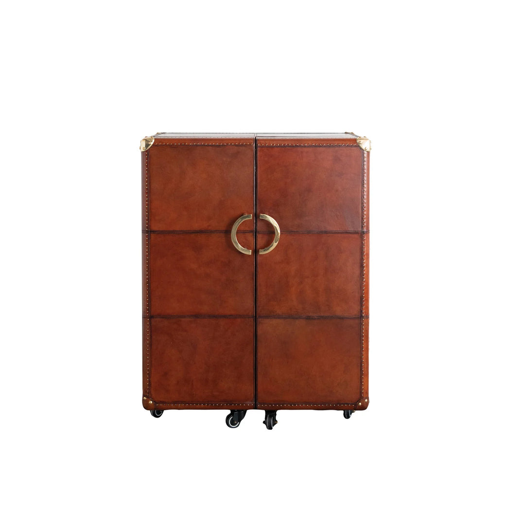 Leather Bar Cabinet