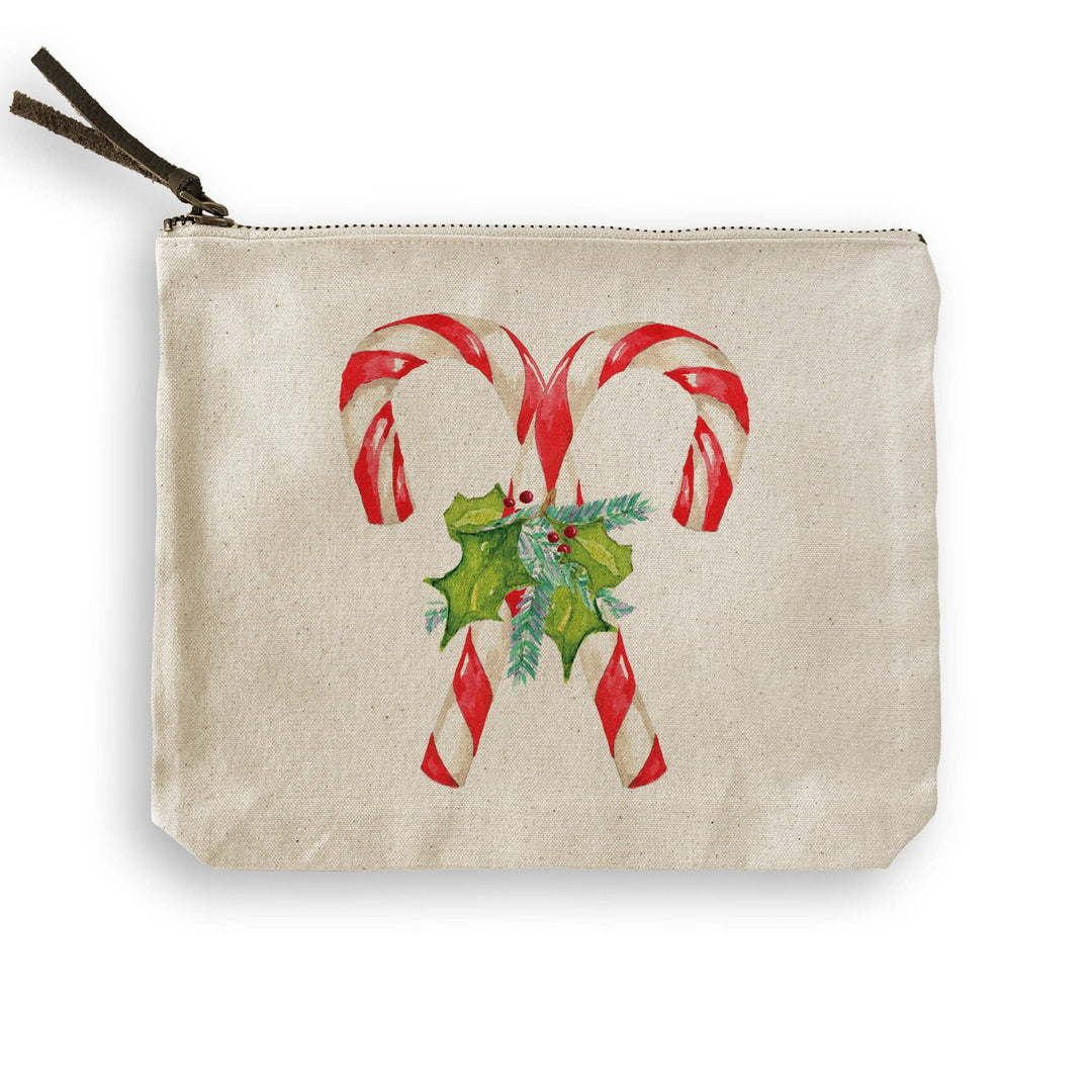 Candy Canes with Greens: Dishtowel / -