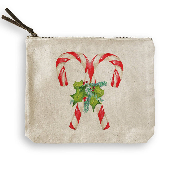 Candy Canes with Greens: Dishtowel / -