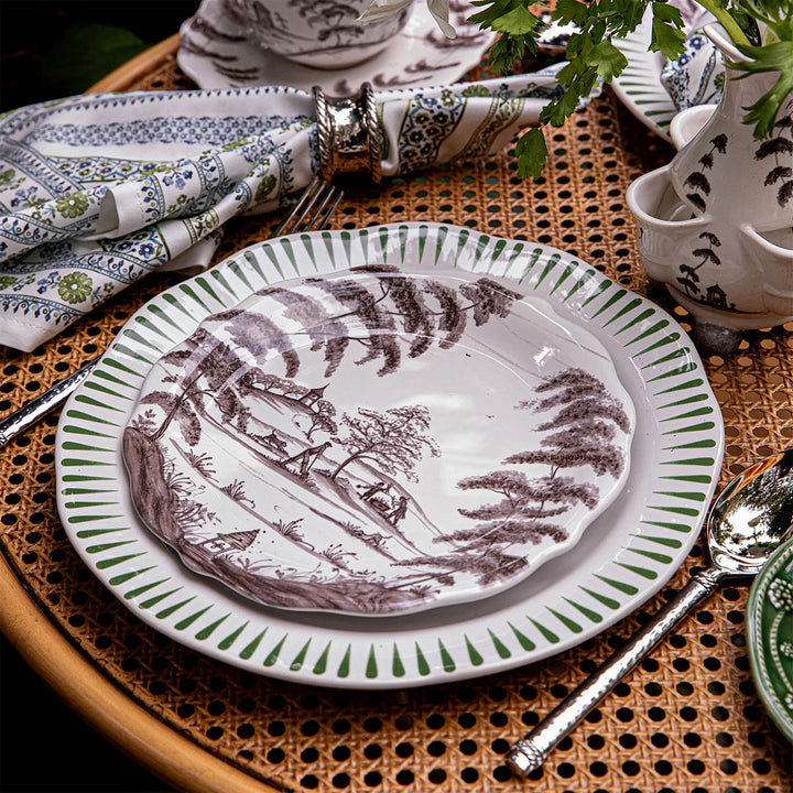 Country Estate Party Plate Assorted Set/4 - Flint Grey, lifestyle setting