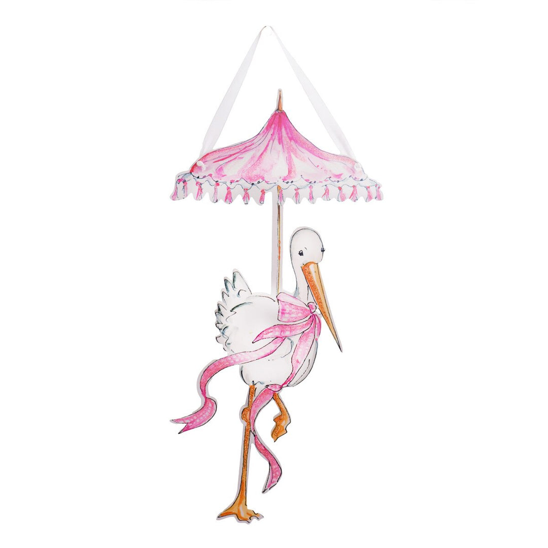 Girl Stork Door Hanger