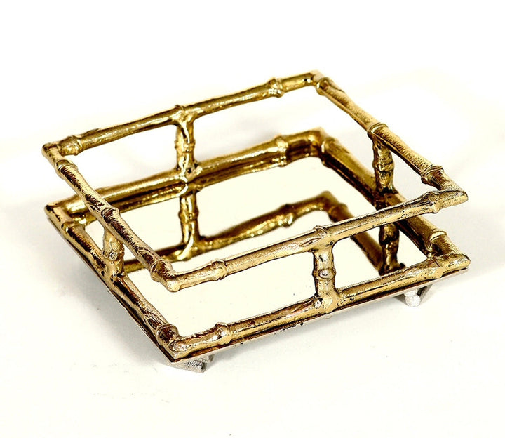 Gold Bamboo Napkin Tray