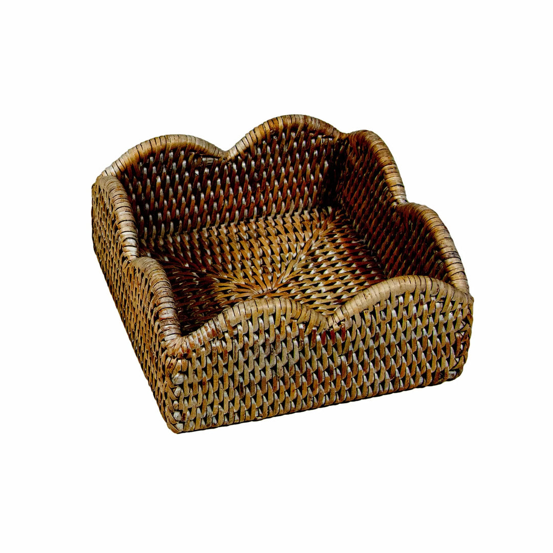 Rattan Scallop Napkin Holder