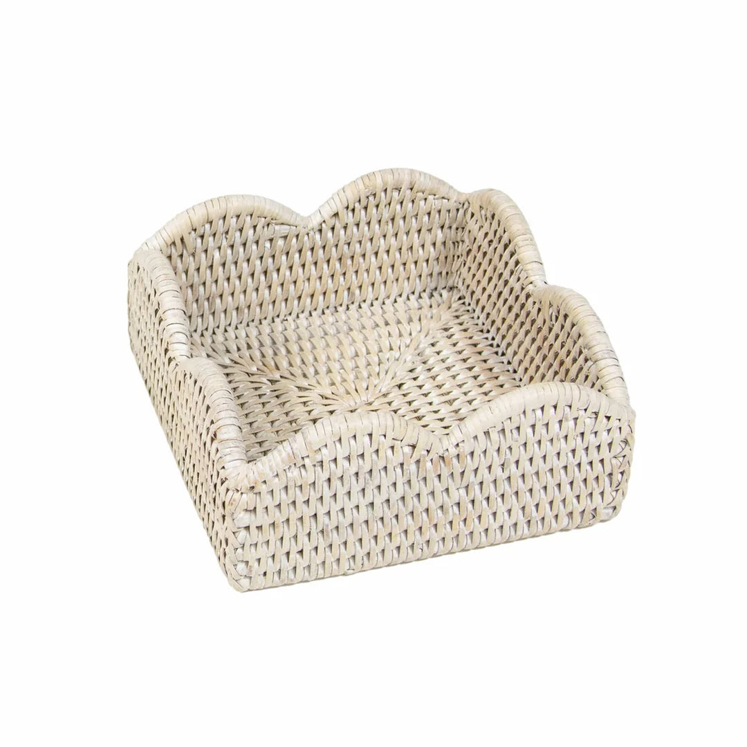 Rattan Scallop Napkin Holder