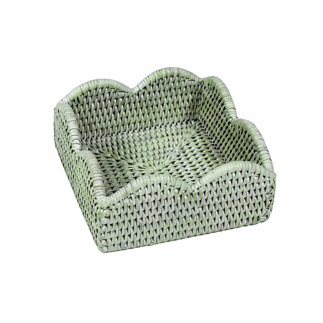 Rattan Scallop Napkin Holder