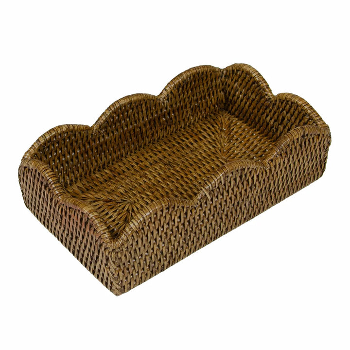 Rattan Scallop Napkin Holder
