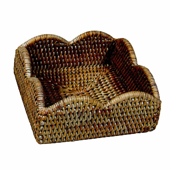 Rattan Scallop Napkin Holder