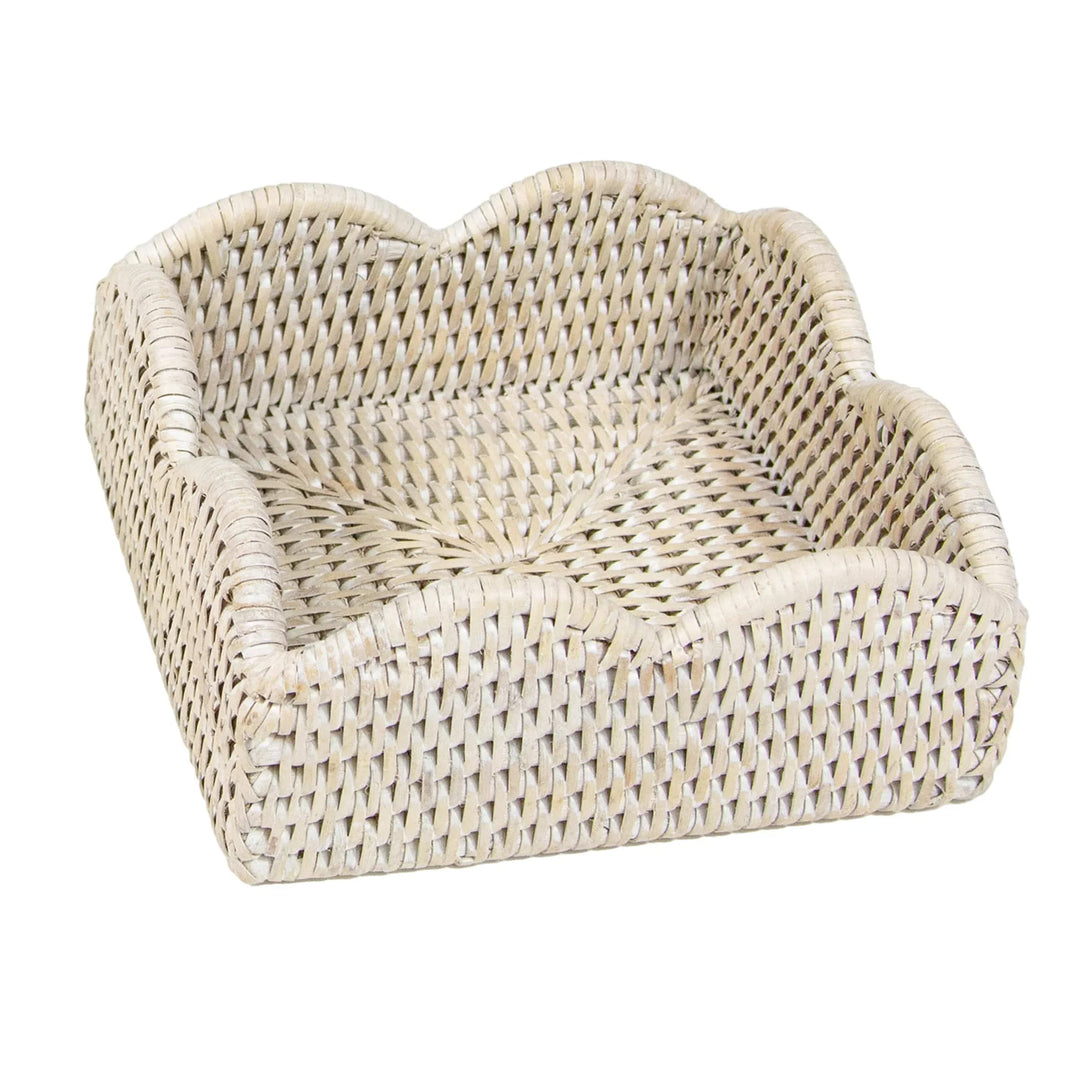 Rattan Scallop Napkin Holder