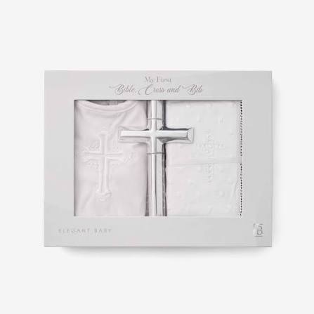 Bible, Cross, and Bib Set