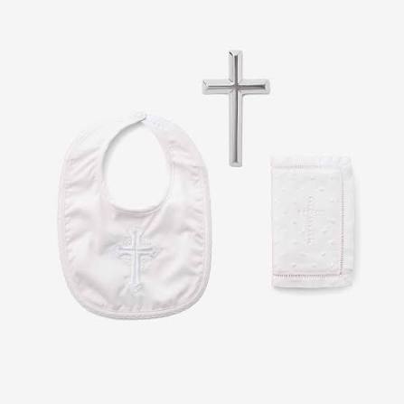 Bible, Cross, and Bib Set