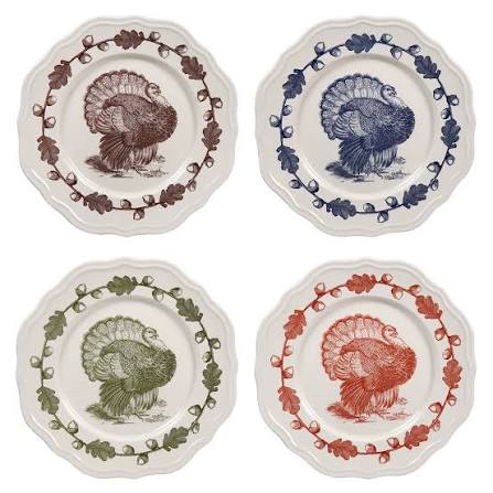 Turkey Melamine Scalloped Plate
