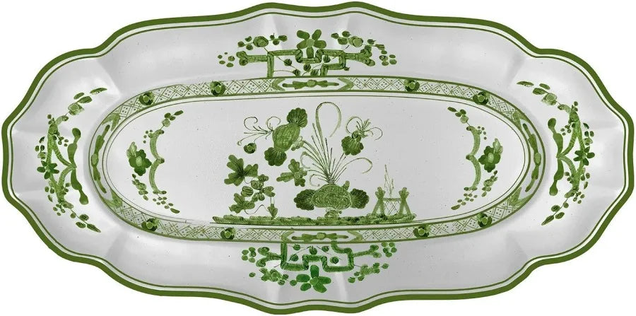 Vida Faenza Long Oval Tray-Gr/Wht